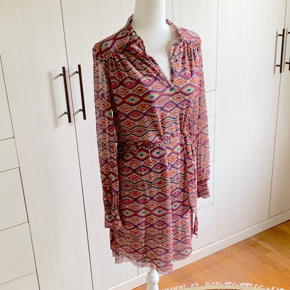 ⬇️ PRICE DROP! Southwestern Multi Mesh Mini Dress